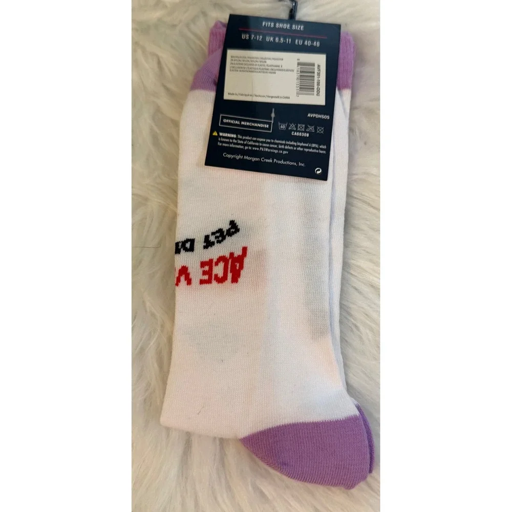 Ace Ventura Pet Detective Jim Carrey Tutu Novelty Crew Socks US 7-12 AVF301
